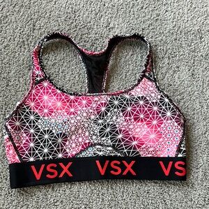 VSX Women's Pink and Black Sports Bra